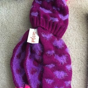 Purple scarf and hat set